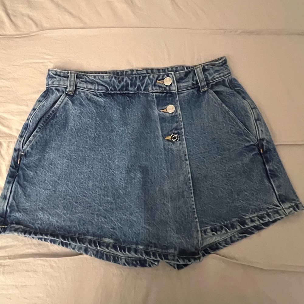 Zara Light Blue Denim Skirt